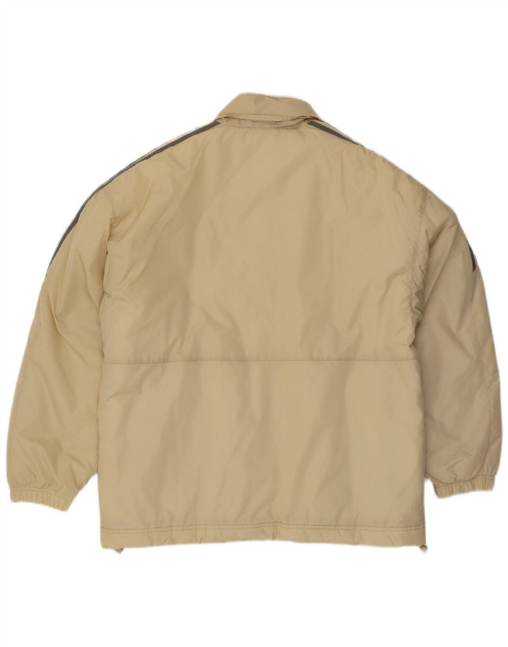 Adidas Chaqueta acolchada holgada para hombre UK 40/42 Poliéster beige medio