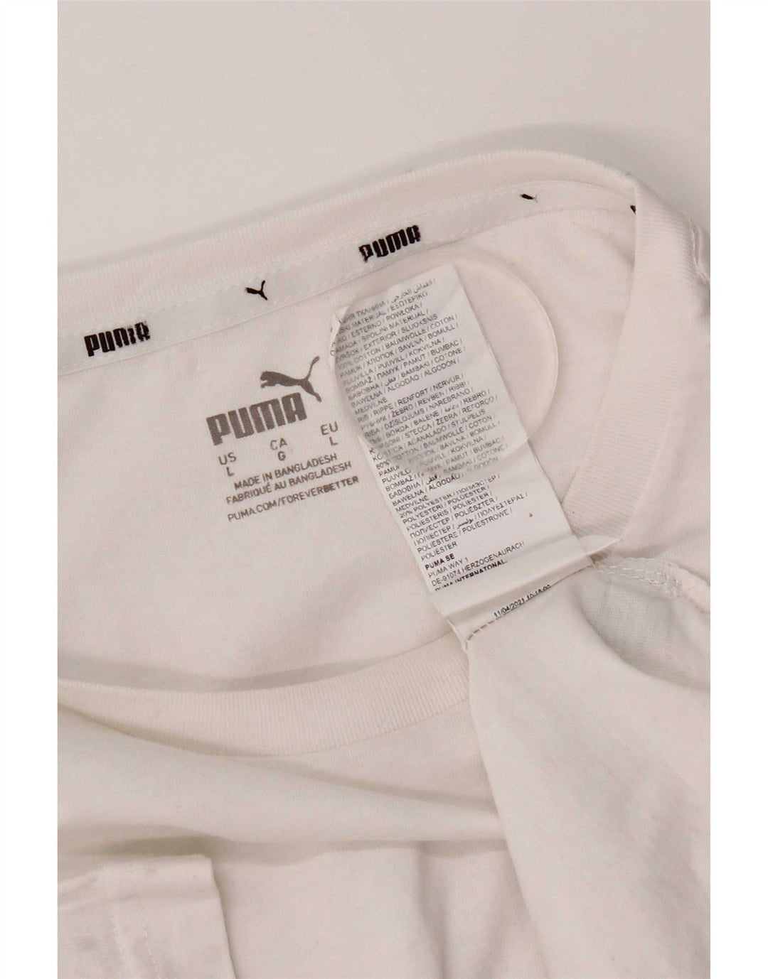 Puma - Camiseta gráfica para hombre, talla grande, algodón blanco