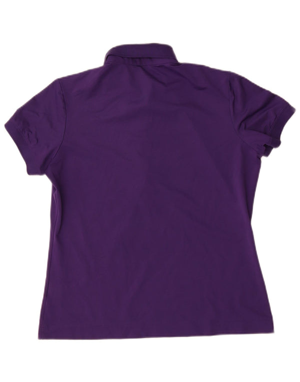 Nike Womens Dri Fit Polo Shirt UK 12/14 Medium Purple Polyester