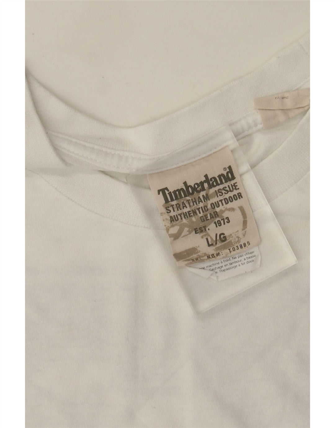 Timberland Camiseta gráfica para hombre Top grande de algodón blanco