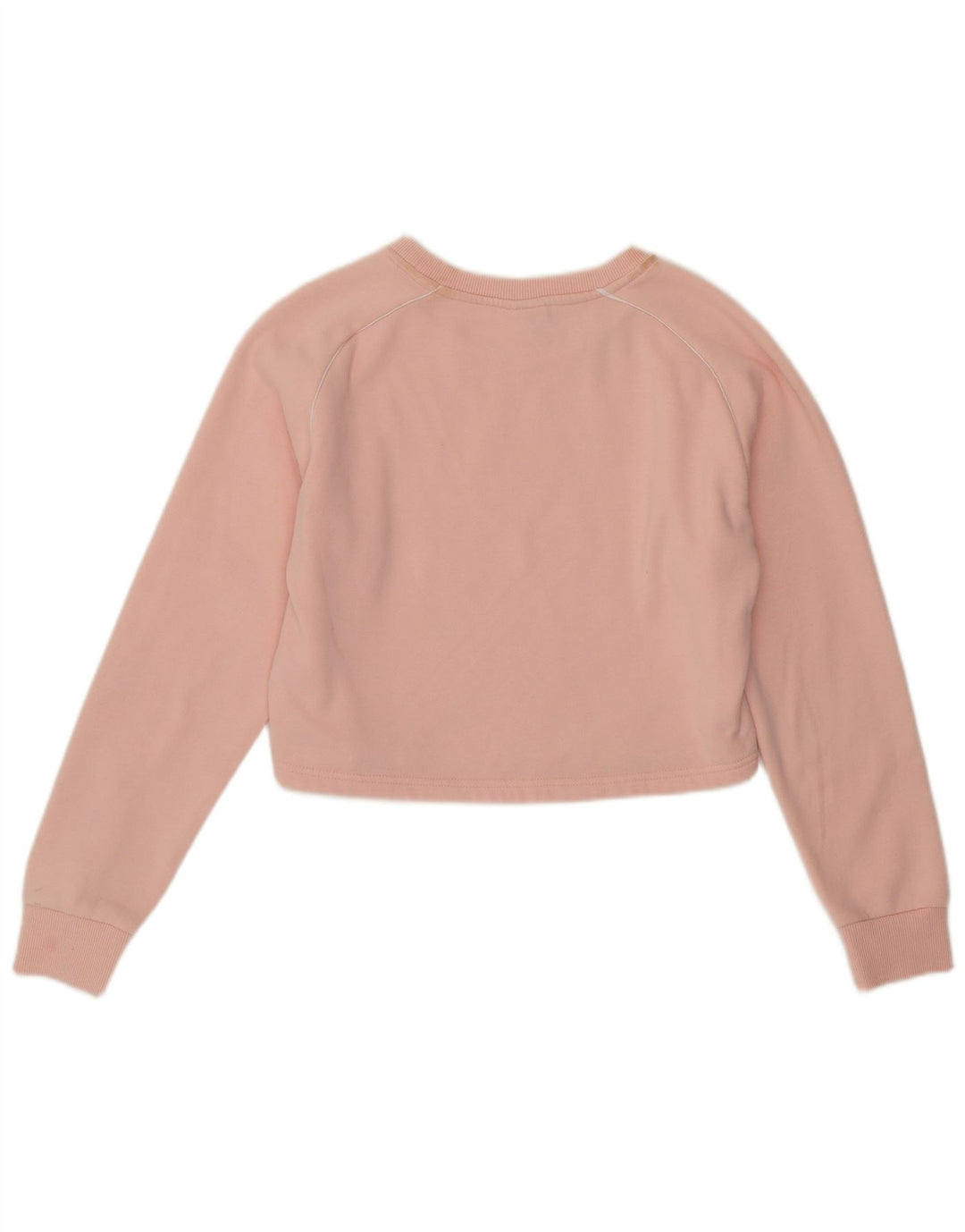 ELLESSE Womens Crop Graphic Sweatshirt Jumper UK 12 Medium Pink Vintage Ellesse and Second-Hand Ellesse from Messina Hembry 