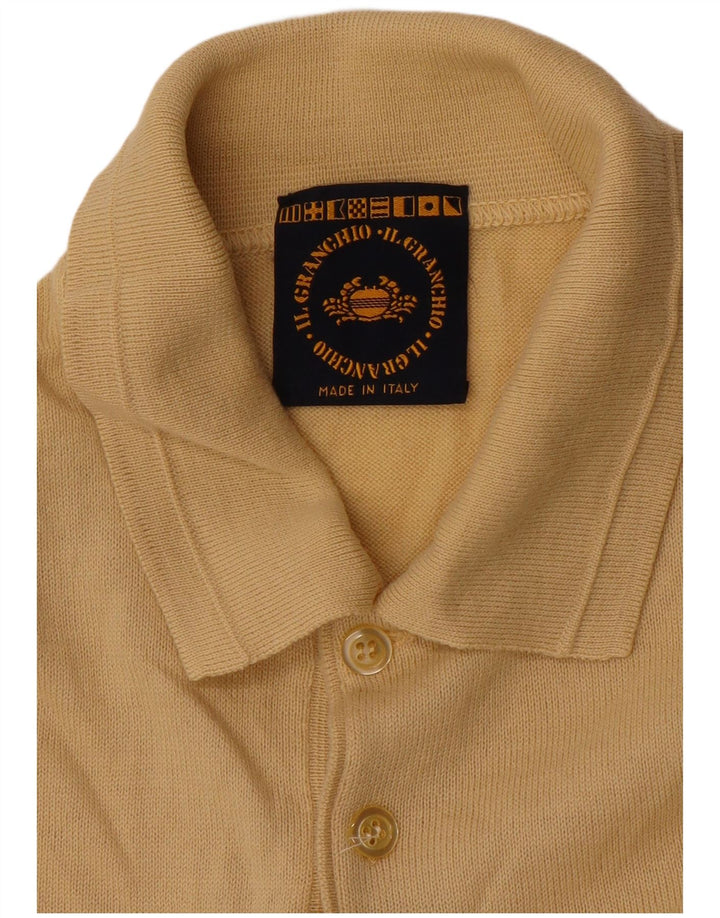 Il Granchio - Jersey con cuello tipo polo para hombre, talla grande, color beige