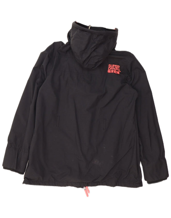 Superdry Chaqueta impermeable con capucha The Windmac para mujer UK 40 XL Poliéster negro
