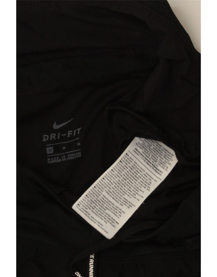 NIKE Pantalones cortos deportivos Dri Fit para mujer UK 14 Mediano Negro Poliéster