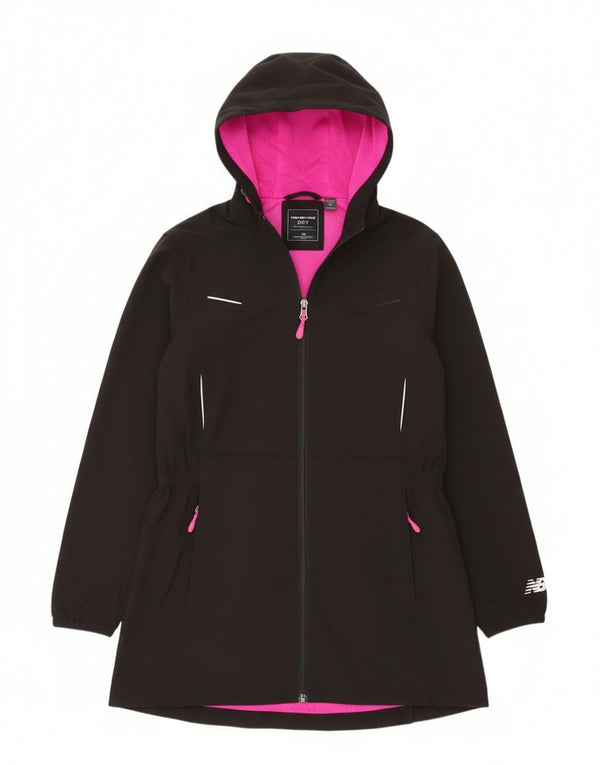 New Balance Chubasquero con capucha para mujer UK 44 Mediano Negro Poliéster