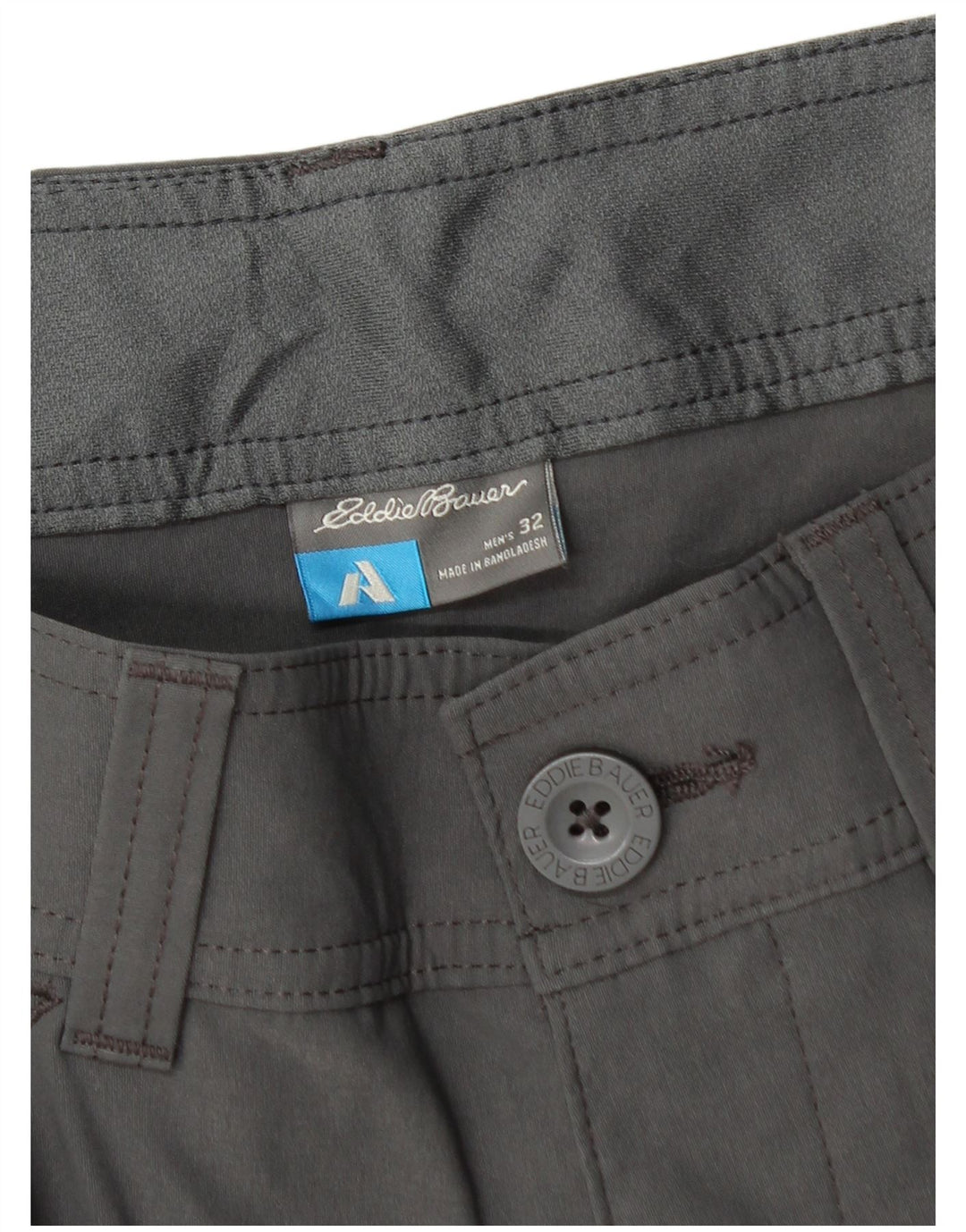 EDDIE BAUER Pantalones cortos cargo para hombre W32 Nylon gris medio