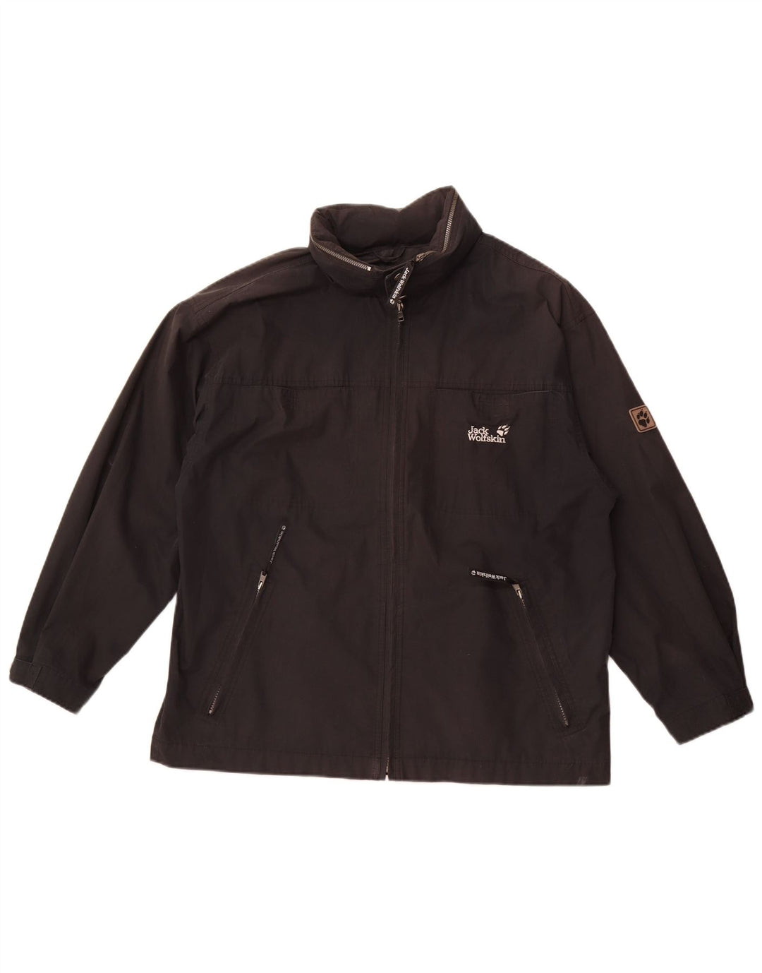 Jack Wolfskin Chaqueta impermeable para hombre UK 40 Large Poliéster negro