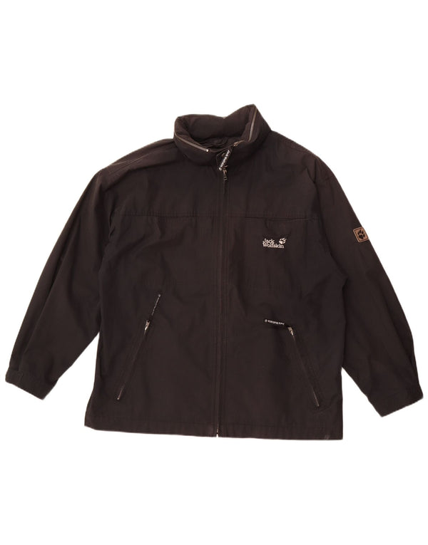 Jack Wolfskin Mens Rain Jacket UK 40 Large Black Polyester
