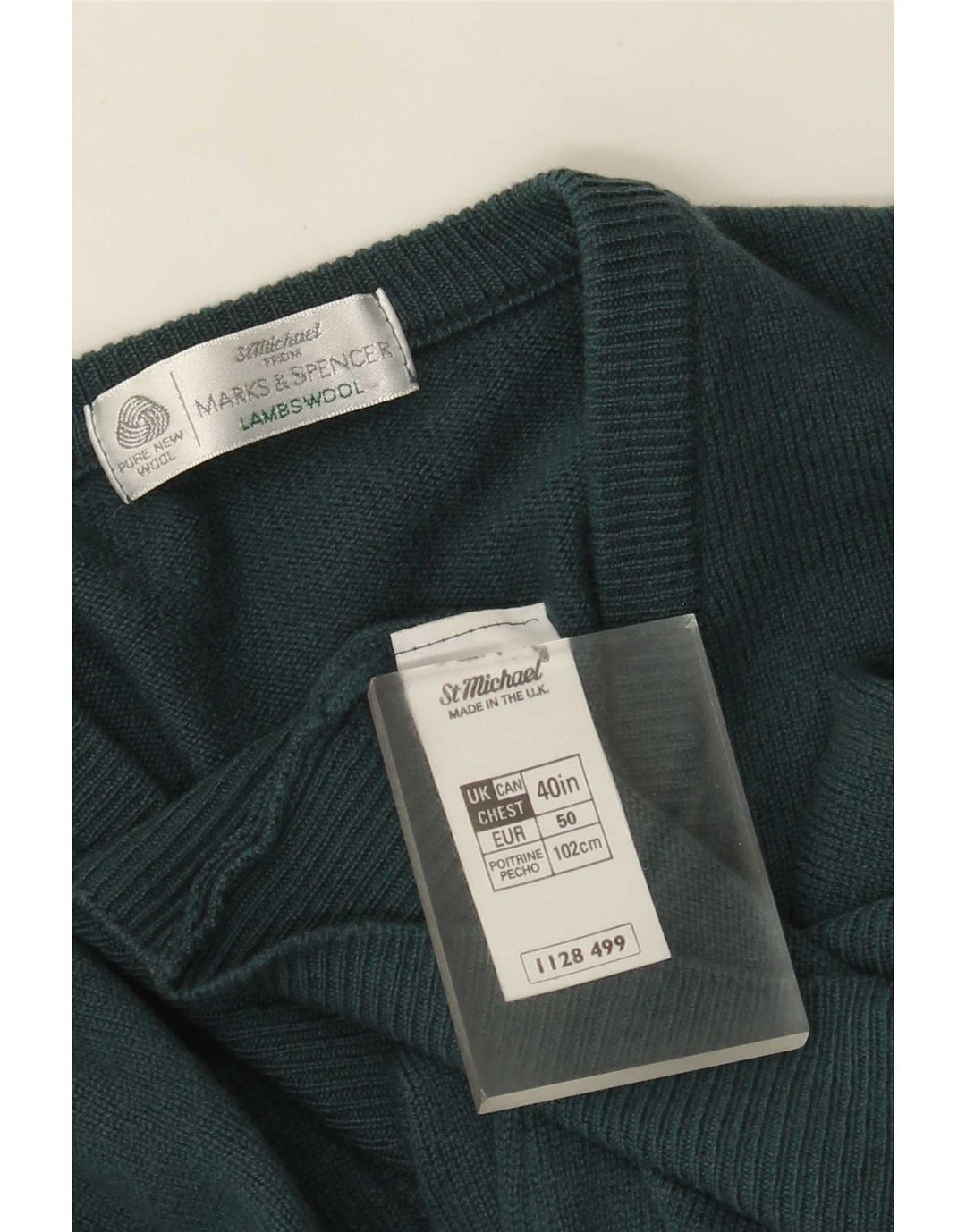 Marks & Spencer Jersey St. Michael con Cuello en V para Hombre Verde Medio