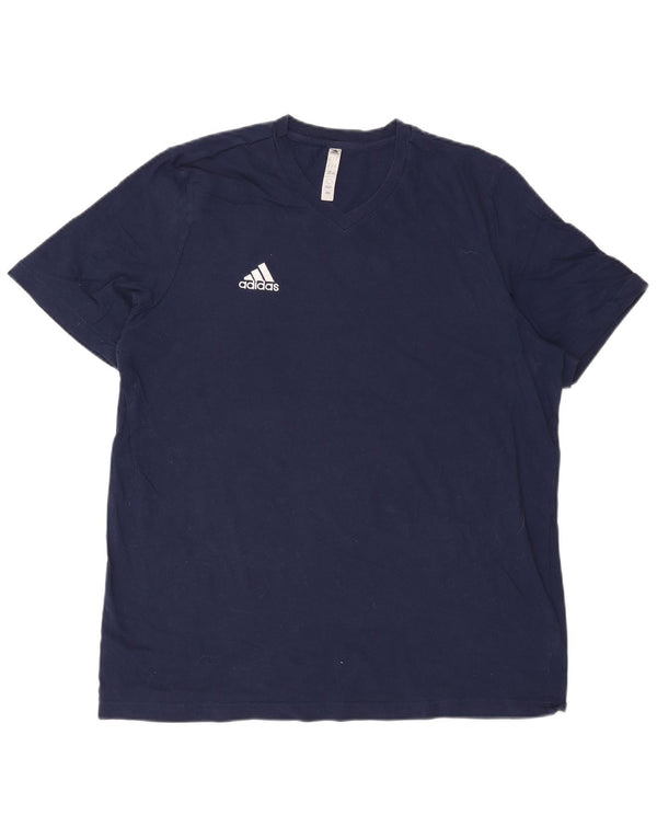 Adidas Hombre Camiseta Top XL Azul Marino Algodón