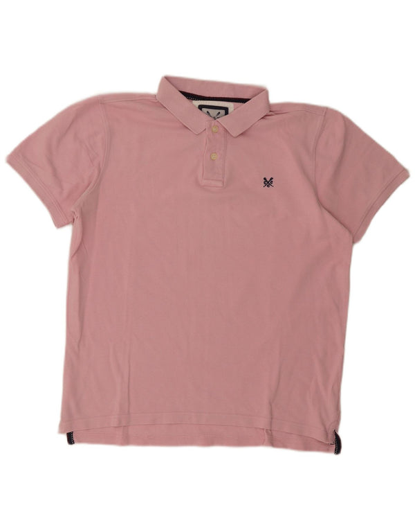 Crew Clothing Mens Polo Shirt Large Pink Cotton