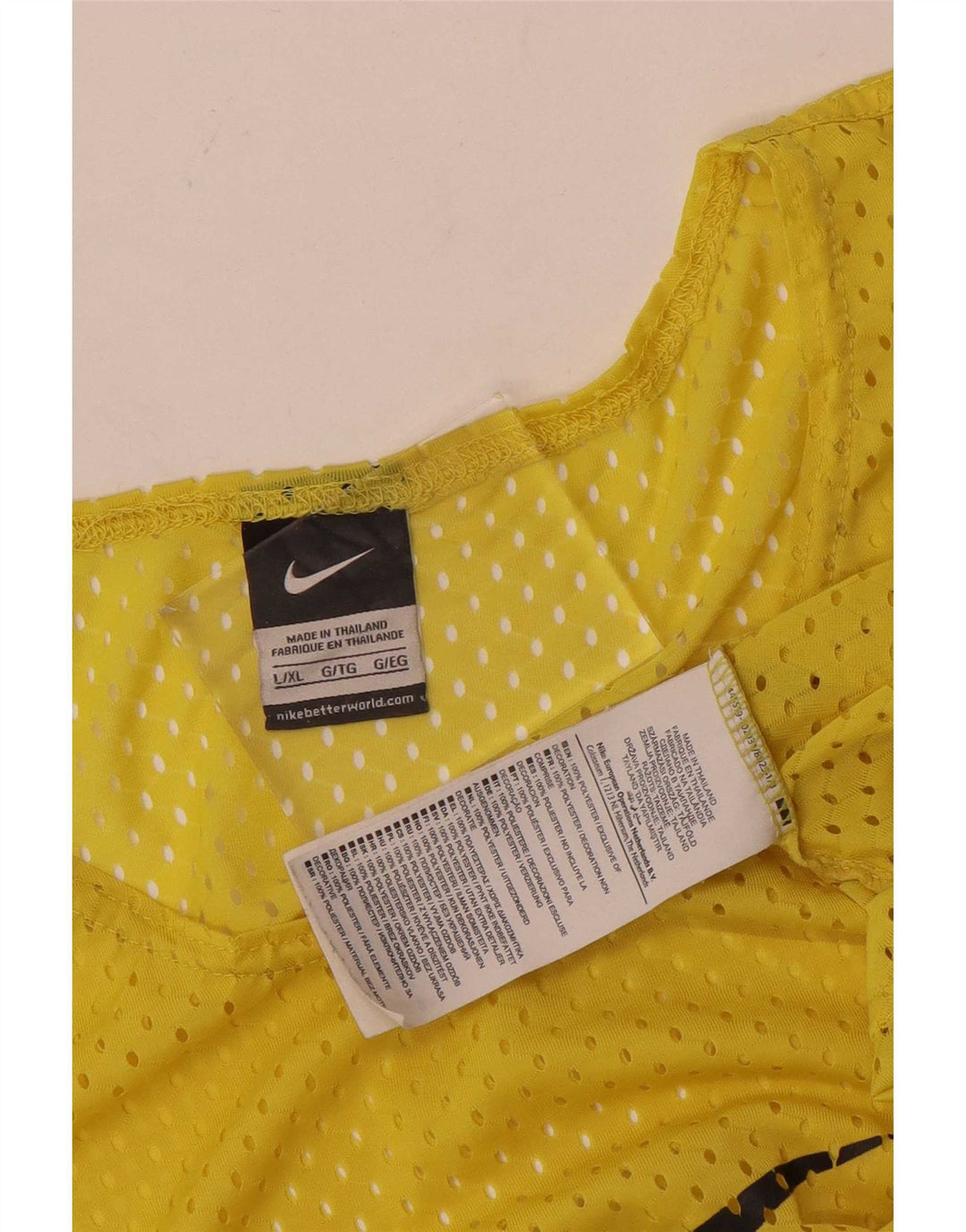 Nike - Camiseta sin mangas con gráfico para hombre, poliéster amarillo grande