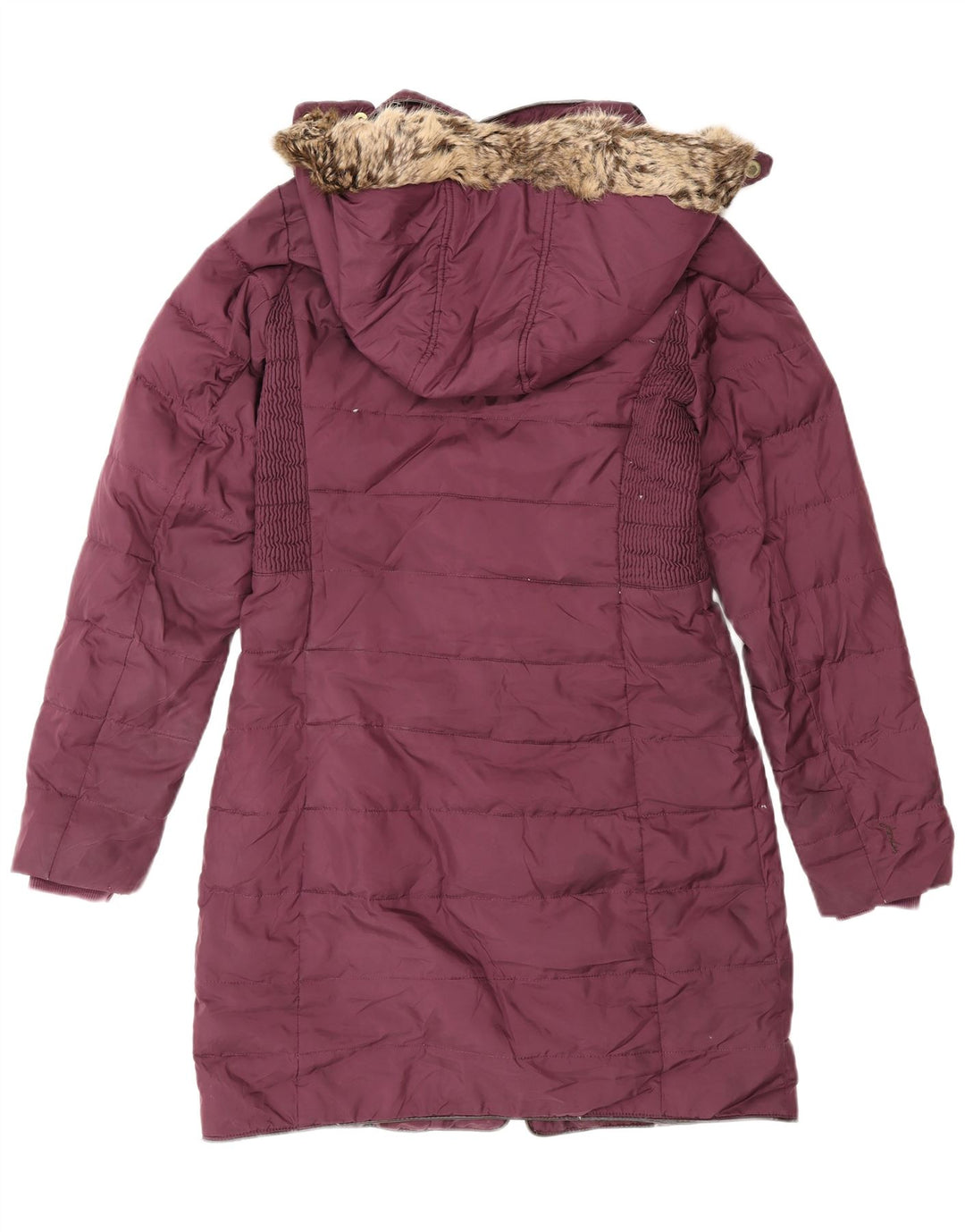 Joules Abrigo acolchado con capucha para mujer UK 8 Small Poliéster burdeos