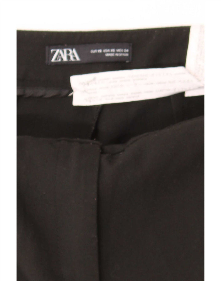 Zara Mujer Pantalón Casual Slim XS 24 L23 Negro Poliéster