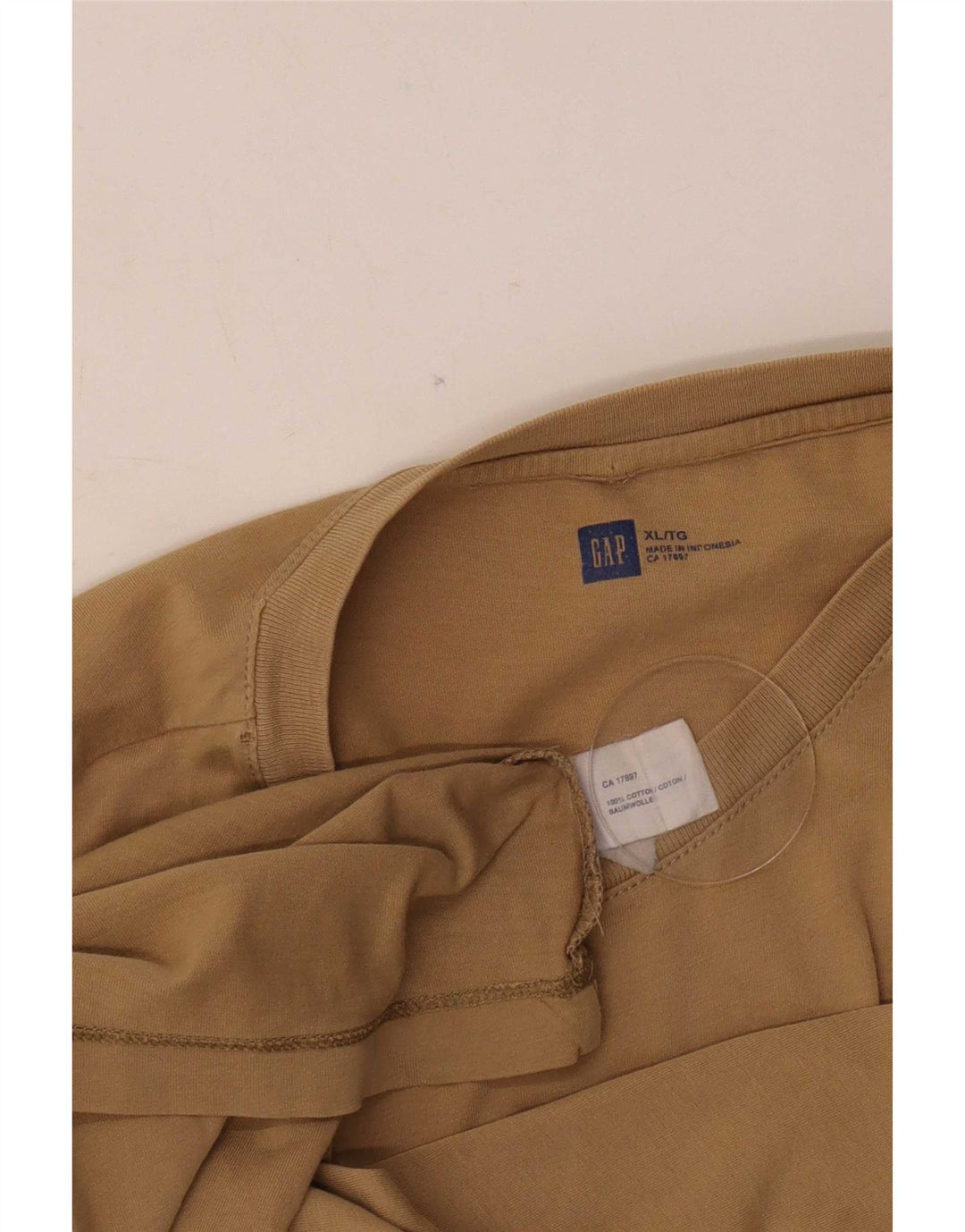 Camiseta Gap Hombre Top XL Algodón Marrón