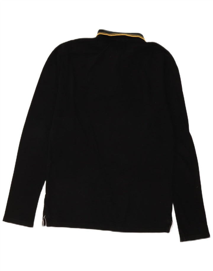 Superdry Polo De Manga Larga De Algodón A Rayas En Negro Medio Para Hombre