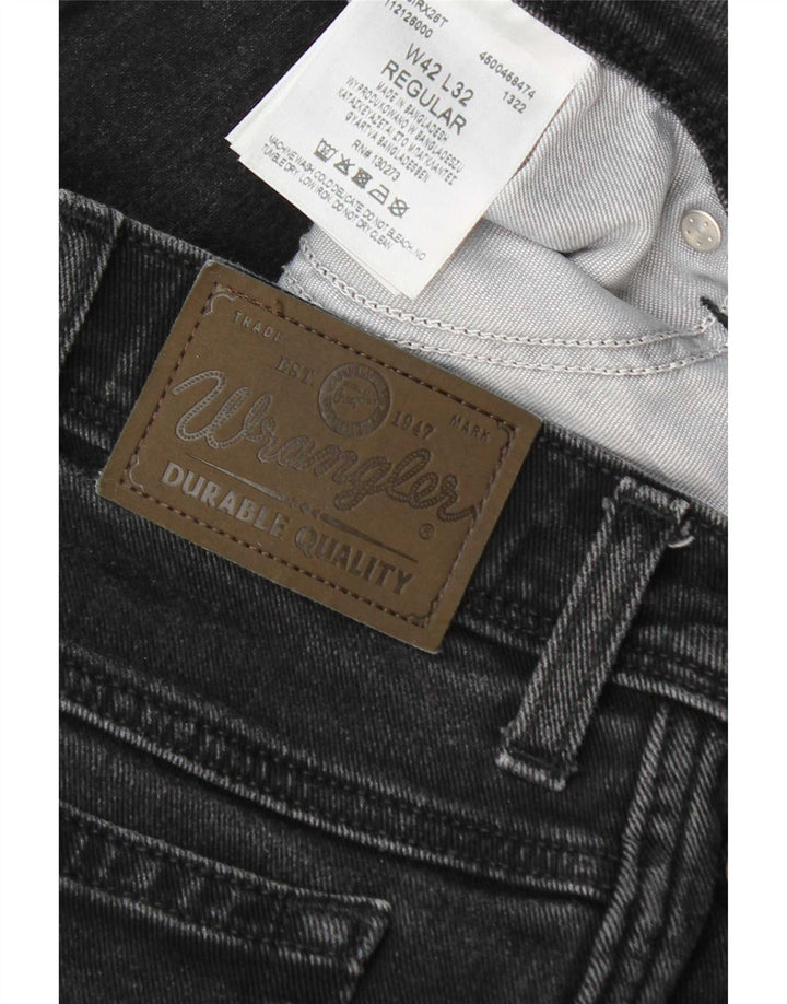 Wrangler Vaqueros Rectos Regulares Para Hombre W42 L32 Algodón Gris
