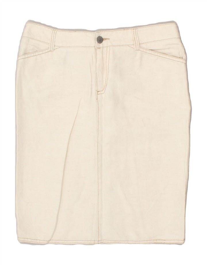 STEFANEL Womens Straight Skirt IT 38 XS W28 Beige | Vintage Stefanel | Thrift | Second-Hand Stefanel | Used Clothing | Messina Hembry 