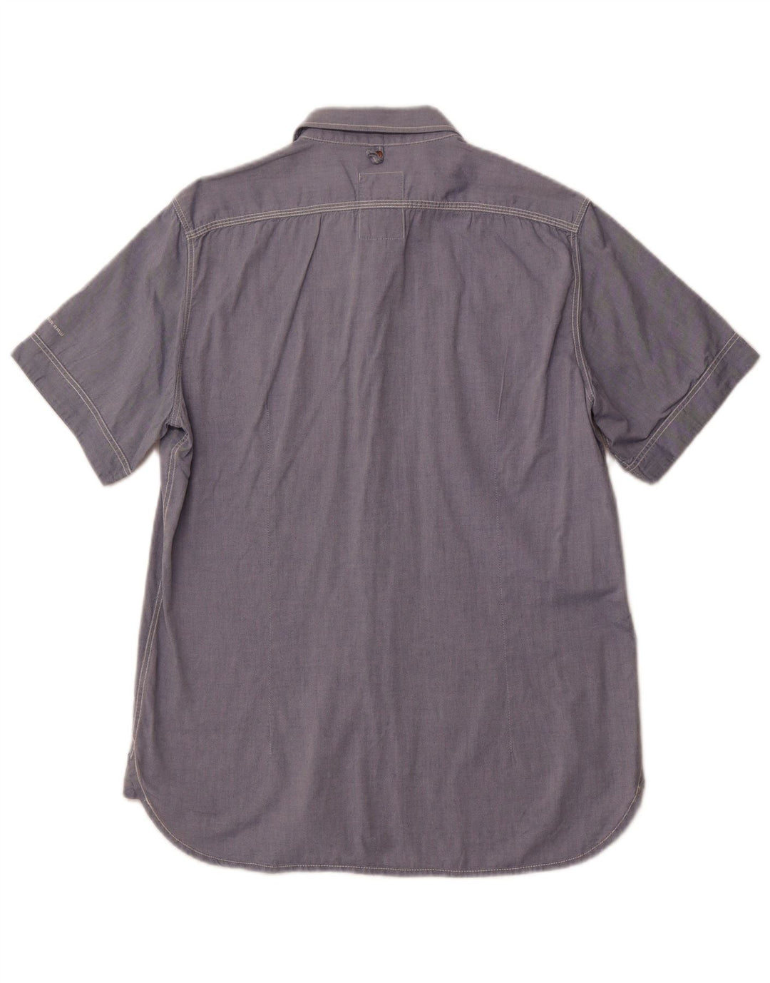 G-Star Hombre Camisa De Manga Corta Grande Azul Algodón