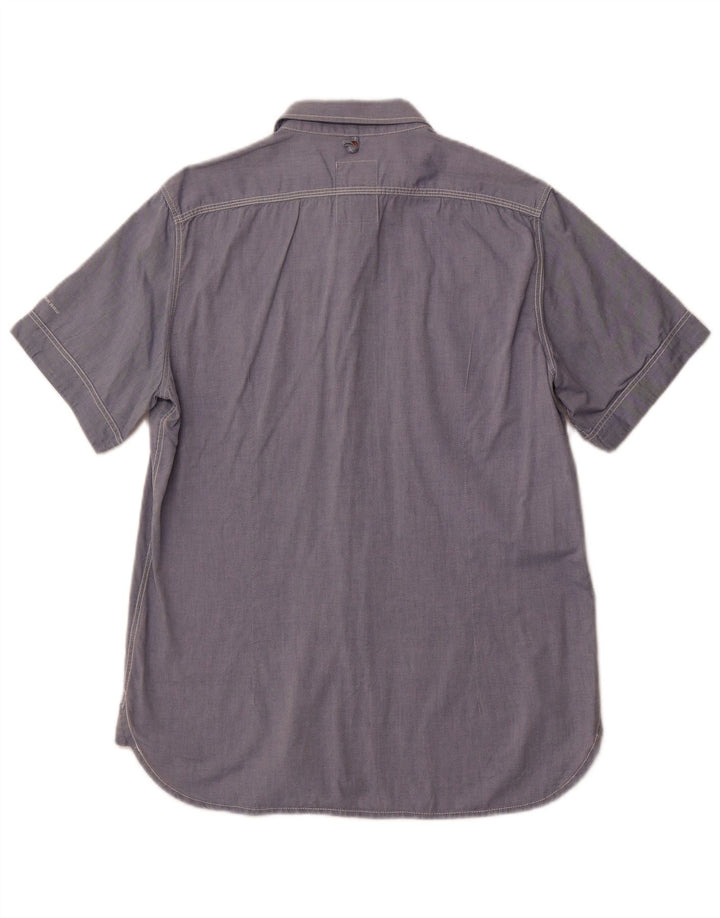 G-Star Hombre Camisa De Manga Corta Grande Azul Algodón