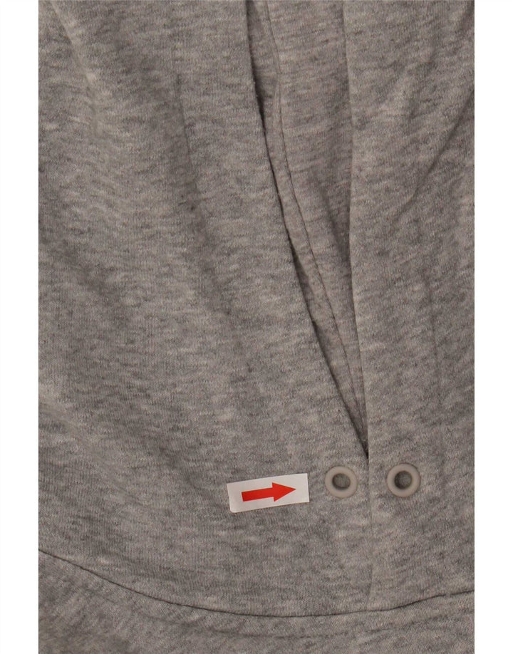 Adidas Hombre Sudadera Con Capucha Jumper Gris Medio Algodón