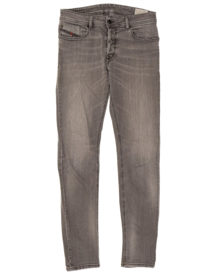 Diesel Hombre Sleenker Slim Jeans W32 L32 Algodón Gris
