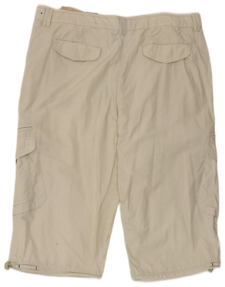 Marks & Spencer Pantalones cortos tipo cargo para hombre W40 XL Algodón beige