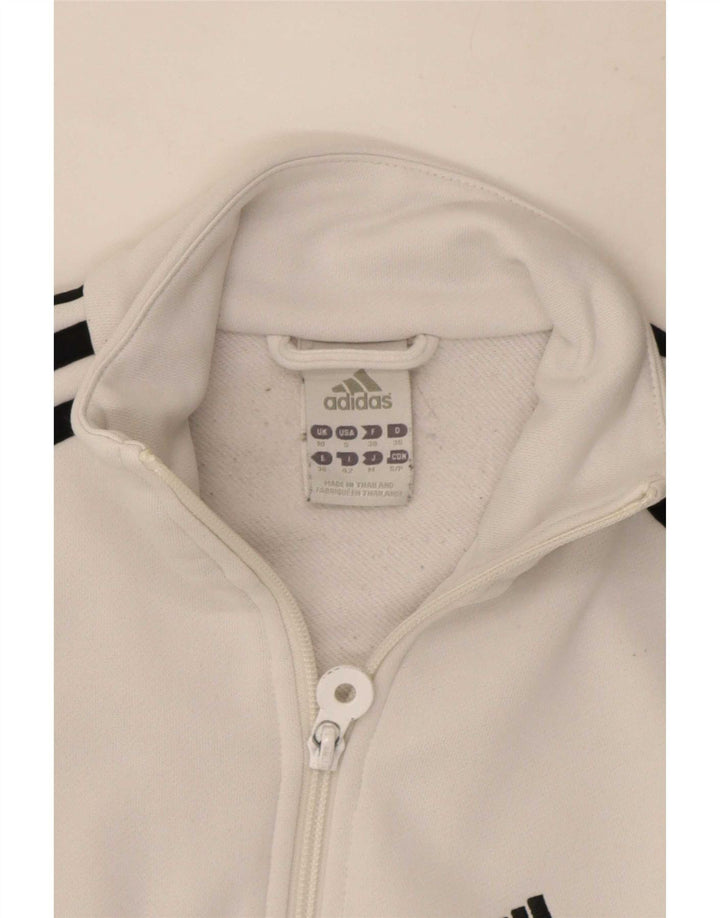 Adidas - Chaqueta de chándal para mujer, talla 10, color blanco