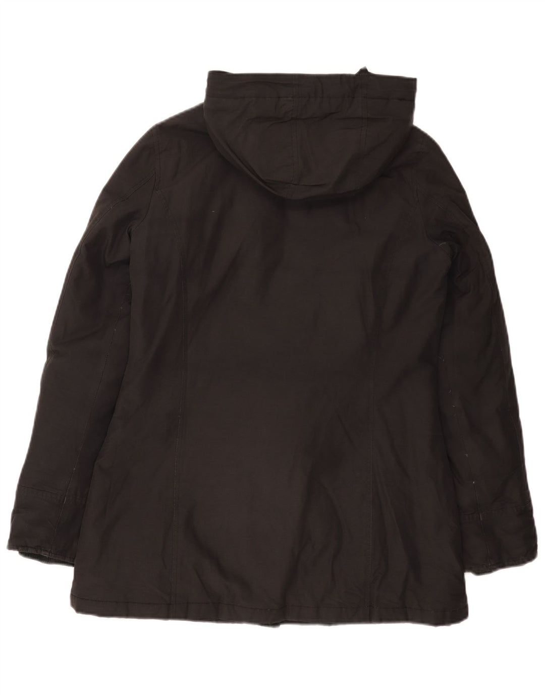 Chaqueta parka canadiense con capucha para mujer EU 42 Mediana Algodón negro