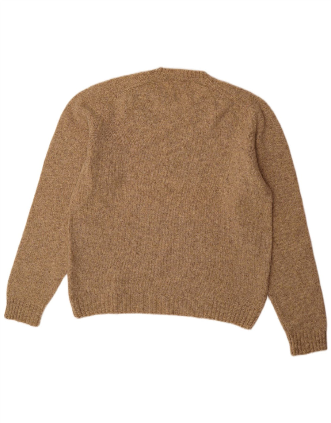 Zara Hombre Jersey De Cuello Redondo Jersey De Lana Moteada Beige Grande