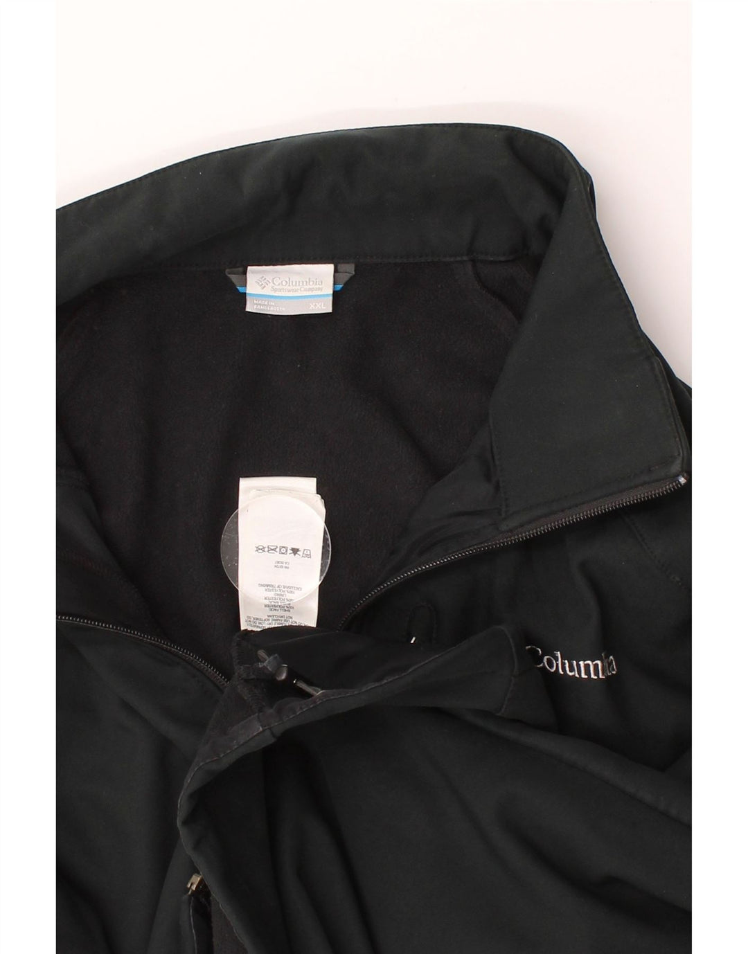 COLUMBIA Mens Windbreaker Jacket UK 44 2XL Black Polyester Vintage Columbia and Second-Hand Columbia from Messina Hembry 