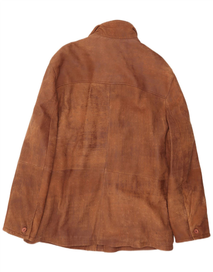 Ashwood Chaqueta de cuero para hombre UK 46 3XL Cuero marrón