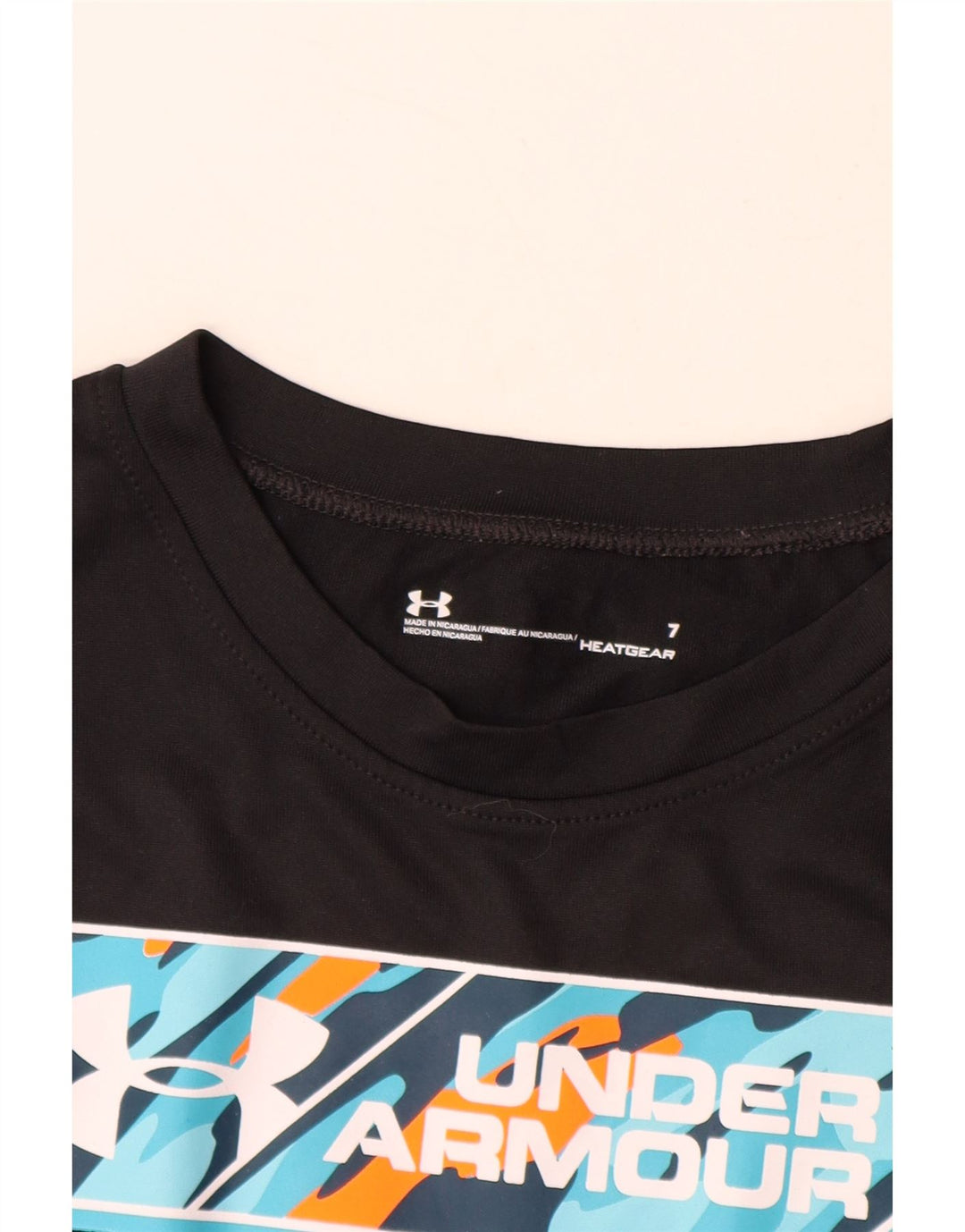 UNDER ARMOUR Camiseta gráfica Heat Gear para niños 6-7 años Negro