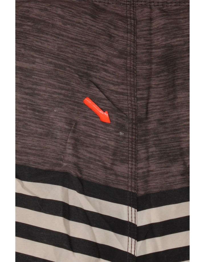 Rip Curl Mens Mirage Bañador Shorts Poliéster A Rayas Gris Medio