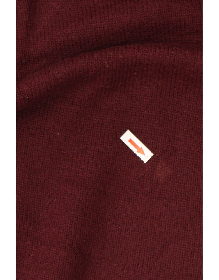 Jersey de Cuello en V para Hombre Zara Talla M Burdeos