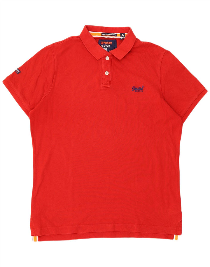 Superdry Polo Para Hombre 3XL Algodón Rojo