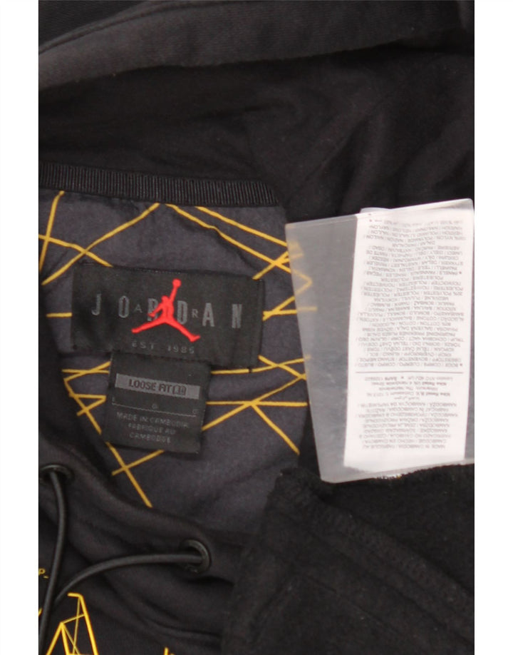 JORDAN Hombre Paris Graphic Loose Fit Sudadera con Capucha Jumper Grande Negro Geométrico