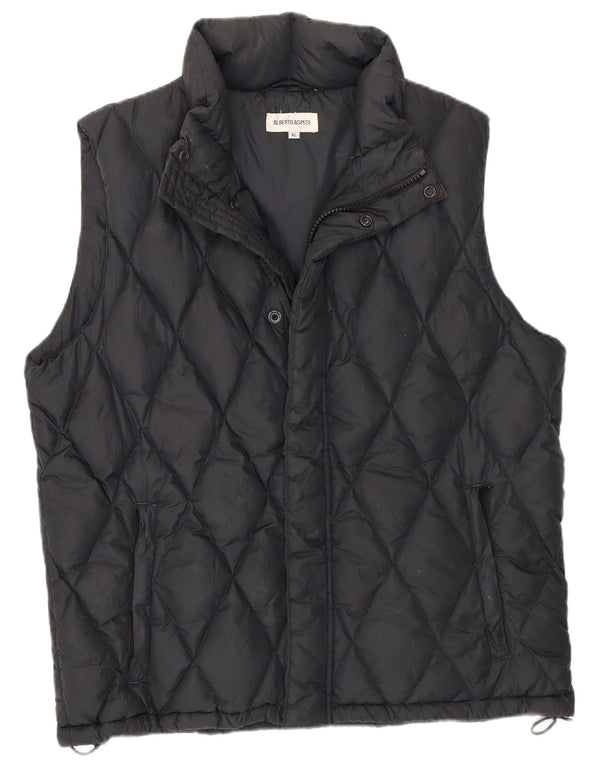 Alberto Aspesi Chaleco acolchado para hombre UK 42 XL Azul marino