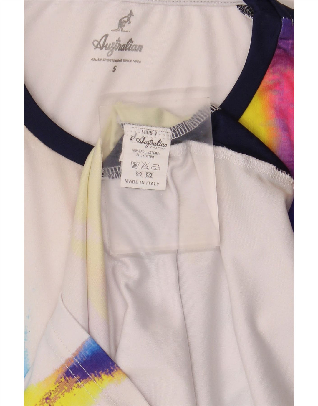 AUSTRALIAN L'ALPINA Camiseta para hombre Top Small Multicolor Tie Dye Poliéster