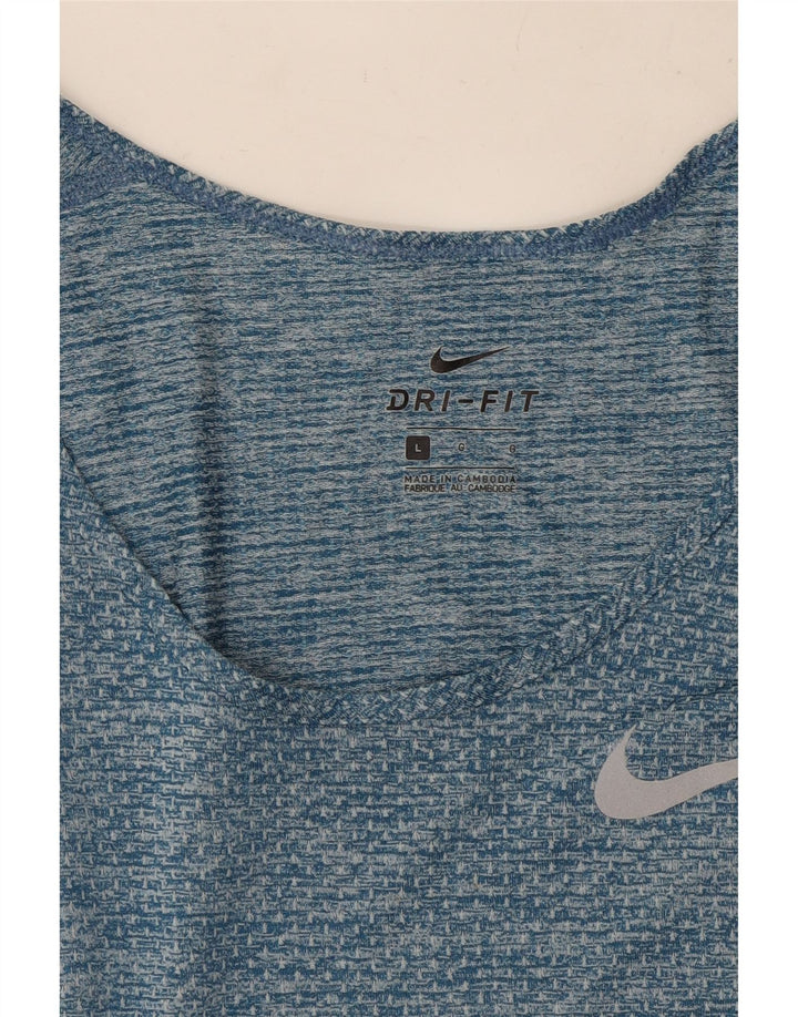 Nike - Camiseta sin mangas Dri Fit para hombre, talla grande, azul