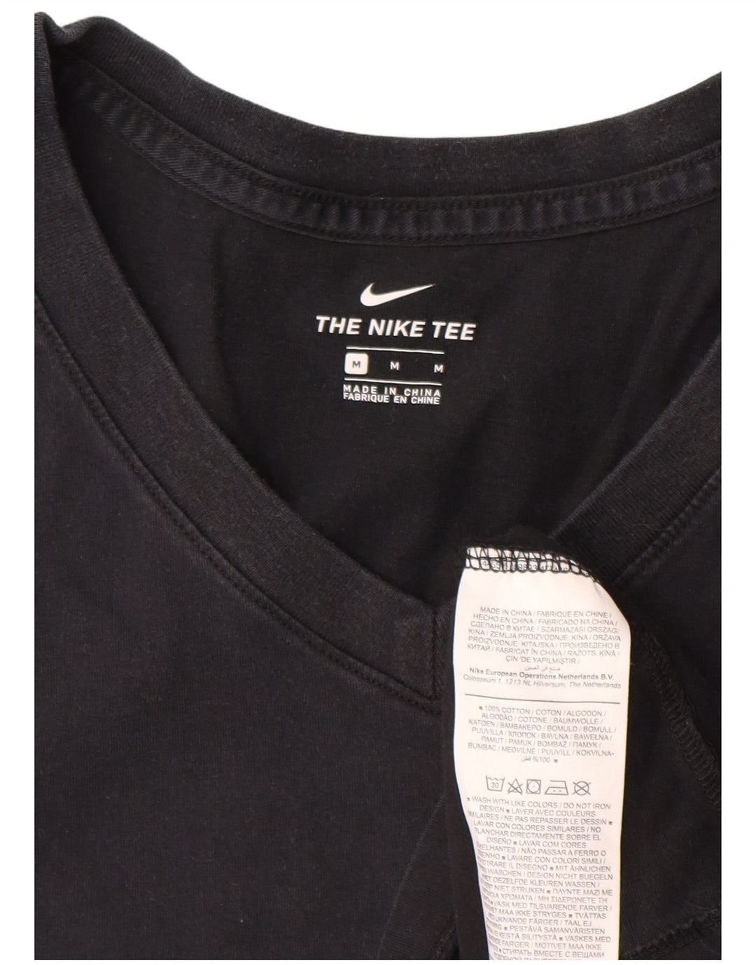 Nike Camiseta para mujer Top UK 44 Mediano Negro Algodón