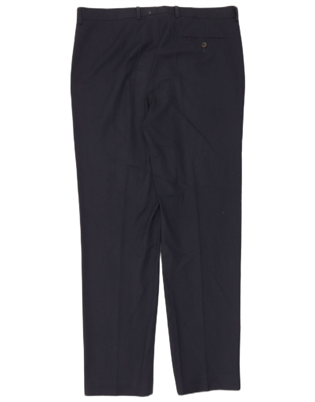 Marks & Spencer Pantalón de traje a medida para hombre W36 L33 Poliéster azul marino