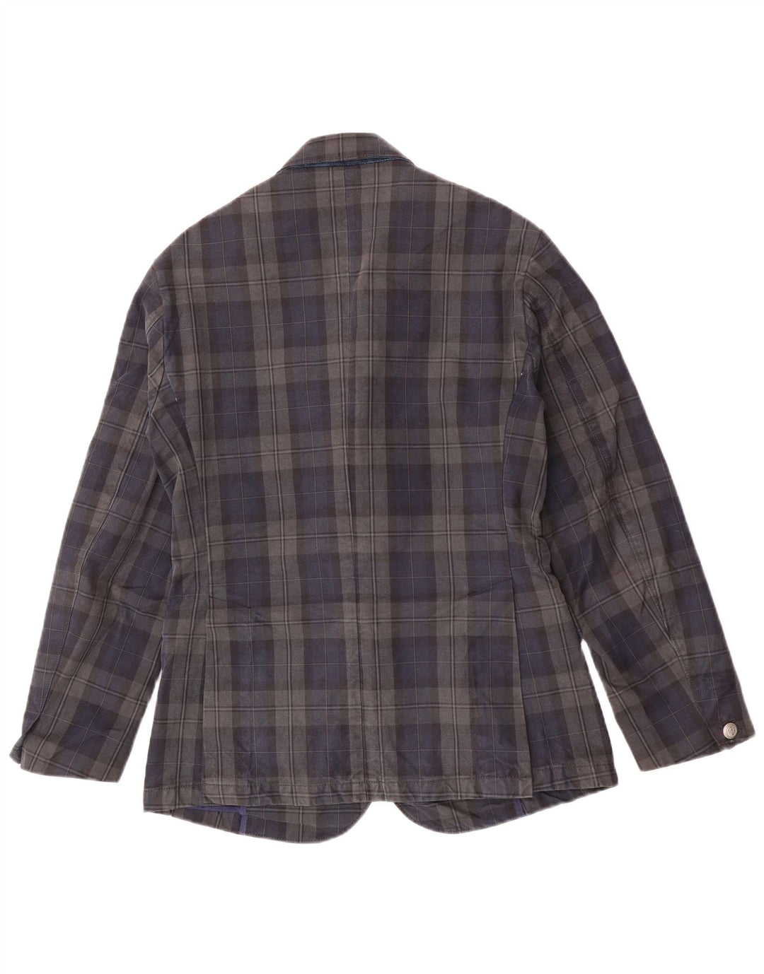 Jaggy Chaqueta tipo blazer de 3 botones para hombre IT 48 Algodón a cuadros azul marino mediano