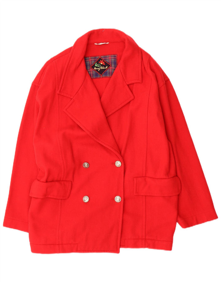 Penny Black Abrigo extragrande con doble botonadura para mujer Reino Unido 12 Lana roja mediana