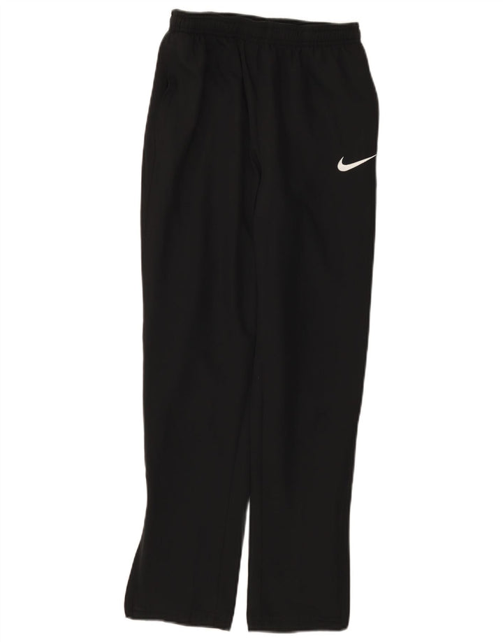 Nike Pantalones cortavientos Dri Fit para niños 12-13 años Grande Negro Poliéster