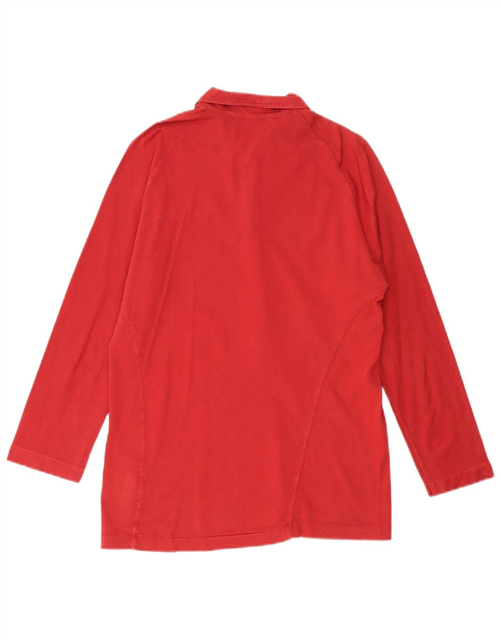 DSQUARED2 Polo gráfico de manga larga para mujer UK 40 Algodón rojo mediano