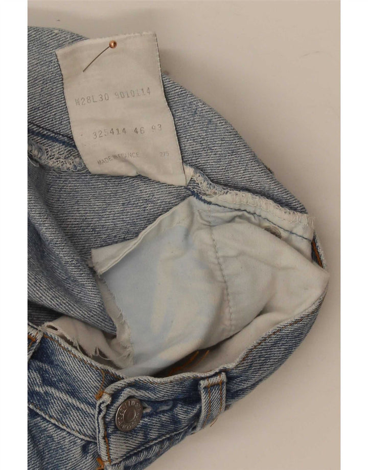 Levi's Mujer Shorts De Mezclilla Desgastados W28 Algodón Azul Medio
