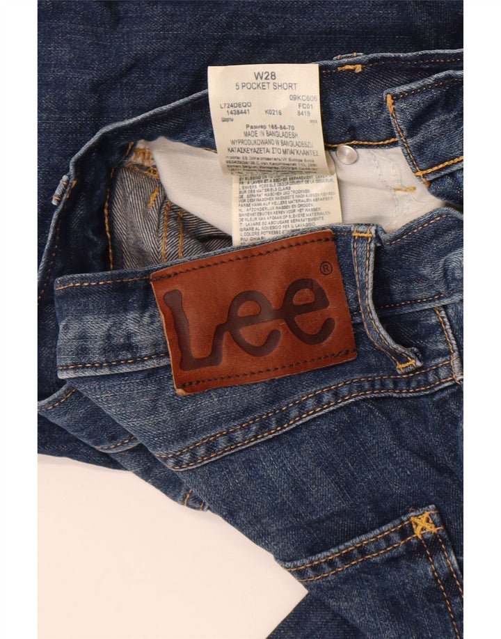 Lee Shorts De Mezclilla Para Hombre W28 Pequeño Algodón Azul
