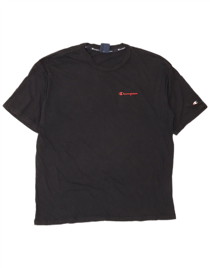 Champion Camiseta gráfica para hombre Top Medium Black Cotton