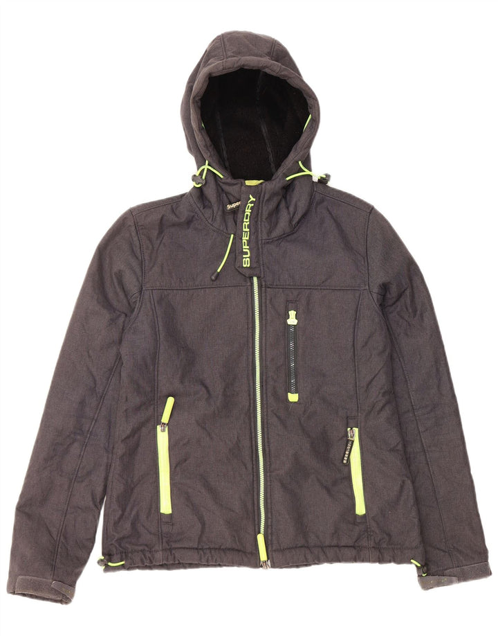 Superdry Chaqueta Cortavientos Windtrekker para Mujer UK 46 Poliéster Gris Grande